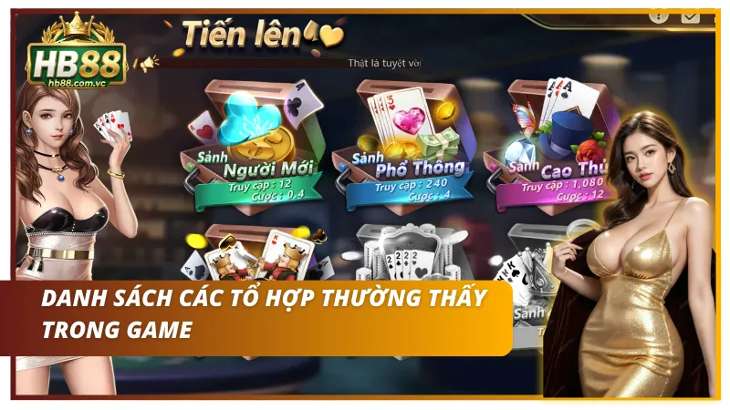 Những tổ hợp hay gặp nhất khi tham gia bài tiến lên