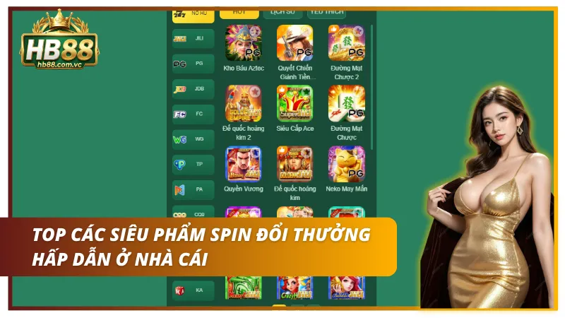 9 sản phẩm Nổ hũ hấp dẫn tại nhà cái HB88