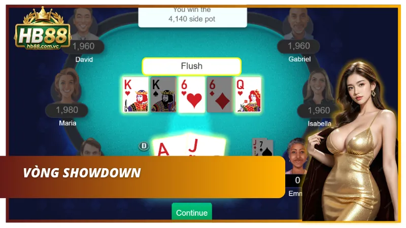 Vòng showdown siêu hồi hộp
